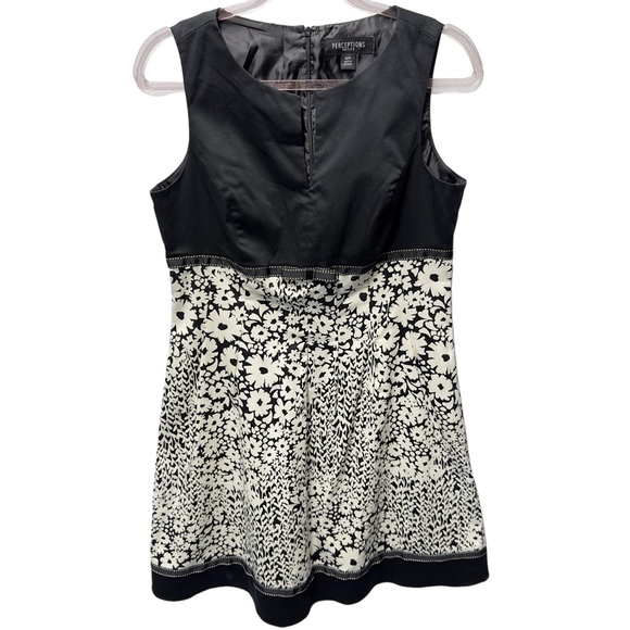 Anthro Structured Poplin Floral Fit Flare A-line Mini Dress - Picture 1 of 8